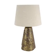 Lampy stojące - Lampka stołowa MAGDA E27 GOLD / BEIGE - miniaturka - grafika 1