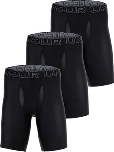 UNDER ARMOUR bokserki męskie, 3-pak - Performance Tech Long Boxer, stretch, gładkie, czarne XL - Majtki męskie - miniaturka - grafika 1