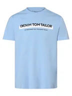 Koszulki męskie - Tom Tailor Denim T-shirt męski Mężczyźni Bawełna niebieski nadruk, S - miniaturka - grafika 1