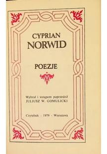 Norwid Poezje - Poezja - miniaturka - grafika 1