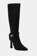 Kozaki damskie - Steve Madden kozaki zamszowe Sirrens damskie kolor czarny na słupku 11004776 - miniaturka - grafika 1