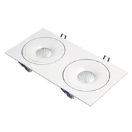 Oprawy, klosze i abażury - OXYLED Oprawa podtynkowa LED STILLO SQ DUE WHITE 2 x 15W 4000K - miniaturka - grafika 1