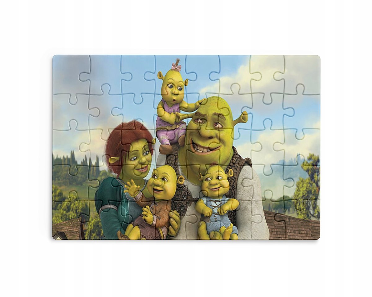 Puzzle 30/70/96/110 Elementów Sublimacja + Eko Pudełko Shrek Różne Wzory