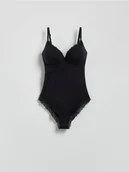 Moda i Uroda OUTLET - Reserved - Body z miseczkami push up - czarny - miniaturka - grafika 1