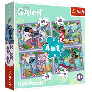 Puzzle 4w1 Szalony dzień Lilo i Stitch (34633). od 4 lat - Puzzle - miniaturka - grafika 1