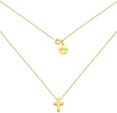 Biżuteria religijna - Złoty naszyjnik z krzyżykiem - miniaturka - grafika 1