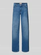 Spodnie damskie - Jeansy z szeroką nogawką z mieszanki bawełny model ‘JUDY’ - miniaturka - grafika 1