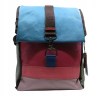 Torebki damskie - Plecak skórzany pojemny stylowy miejski mieści A4 kolorowy wygodny OLIVKA - miniaturka - grafika 1