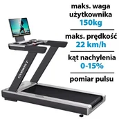 Bieżnie - Bieżnia elektryczna GYMOST 6830 TFT 2942W 22km/h - miniaturka - grafika 1