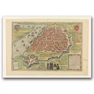 Plakaty - Plakat vintage do salonu Stara mapa Antwerpii A2 - miniaturka - grafika 1
