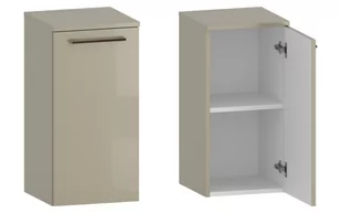 Słupek Łazienkowy RON 35 cm DD Prawy - Cappuccino Wysoki Połysk - Uchwyty Chromowane - Szafki łazienkowe - miniaturka - grafika 1