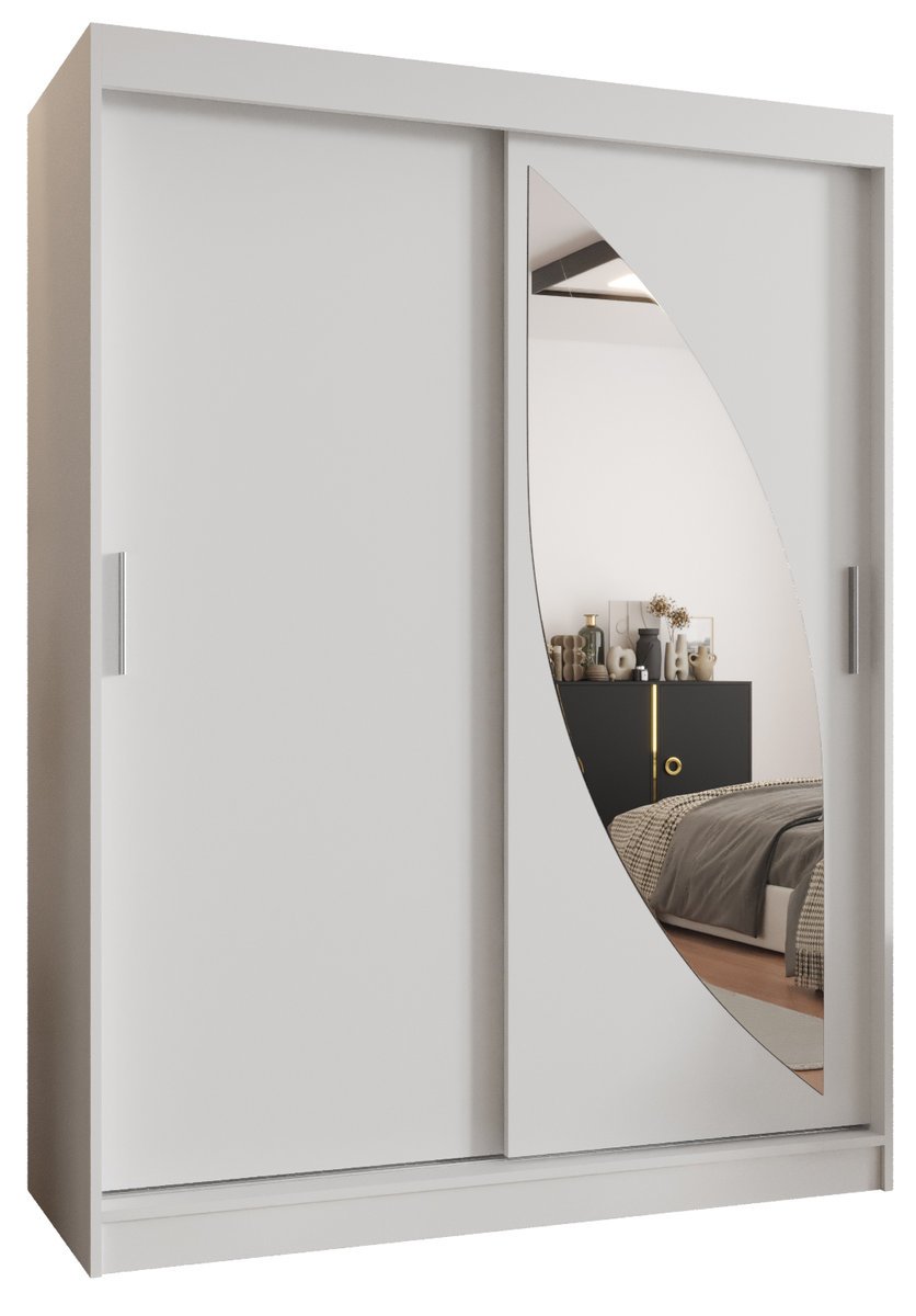 Szafa przesuwna Gardroba Abiks MILO 150 gł. 62 biały mat