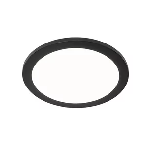 QAZQA Plafon LED okrągły czarny 30cm 3-stopniowe ściemnianie IP44 - Steve - Oprawy, klosze i abażury - miniaturka - grafika 1