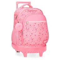 Plecaki - Pepe Jeans Alenka Rosa Compact Plecak 2 koła Różowy 32x43x21 cm Poliester 28,9L by Joumma Bags, Różowy kolor, Talla única, Kompaktowy plecak 2 koła - miniaturka - grafika 1