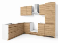 Meble kuchenne - Zestaw Mebli Kuchennych Alba 280X180-L Hikora - miniaturka - grafika 1
