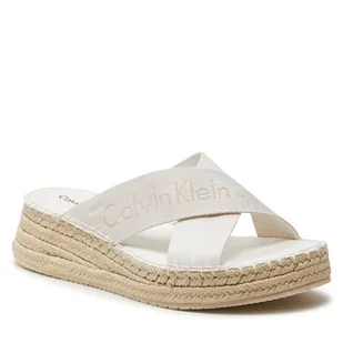 Espadryle Calvin Klein Jeans Sporty Wedge Rope Sandal Mr YW0YW01364 Off White 0K4 - Espadryle damskie - miniaturka - grafika 1