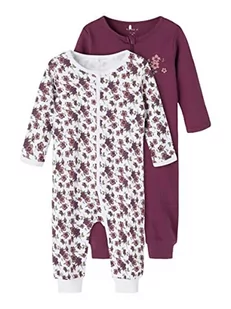 NAME IT Piżama niemowlęca, dwupak dla dziewcząt, bawełna organiczna, liliowy, 68 cm - Śpiochy dla niemowląt - miniaturka - grafika 1