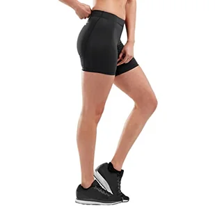 2XU Damskie szorty Core Comp 5 Game Day Czarne/Srebrne, L - Spodenki damskie - miniaturka - grafika 1