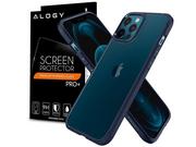 Etui i futerały do telefonów - Etui Spigen Ultra Hybrid do Apple iPhone 12/ 12 Pro 6.1 Navy Blue + Szkło Alogy - miniaturka - grafika 1