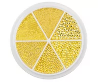 Złoty kawior, ozdoba do paznokci, 6w1