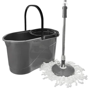 Mop obrotowy z wiadrem 19 l GREY - Miotły, szufle, mopy - miniaturka - grafika 1