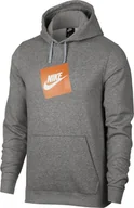 Bluzy męskie - Bluza męska Nike M NSW HBR Hoodie PO FLC szara 928719 063-S - miniaturka - grafika 1