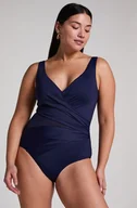 Stroje kąpielowe - Hunkemöller Kostium kąpielowy Shaping Shell Mesh Niebieski - miniaturka - grafika 1