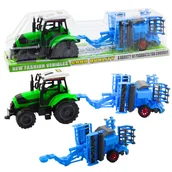Samochody i pojazdy dla dzieci - Zestaw Duży Traktor Rolniczy Brona Talerzowa Ruchoma - miniaturka - grafika 1