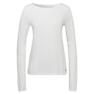 Reebok Damska koszulka z długim rękawem WOR Supremium, biała, L - Koszulki i topy damskie - miniaturka - grafika 1