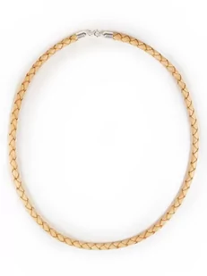 7847-9 Naszyjnik Rzemień Skóra Naturalna + Srebro 925 - Naszyjniki - miniaturka - grafika 1