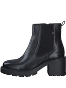 Botki damskie - S. Oliver Skórzane botki w kolorze czarnym - miniaturka - grafika 1