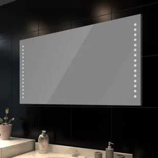 vidaXL Lustro łazienkowe LED 100x60 cm - Lustra - miniaturka - grafika 1