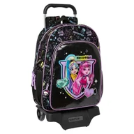 Plecaki szkolne i tornistry - Plecak szkolny na kółkach Monster High czarny 33 x 42 x 14 cm - miniaturka - grafika 1