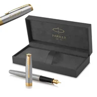 Zestawy piśmiennicze - Pióro Wieczne Parker Sonnet Stainless Steel GT (F) z grawerem - miniaturka - grafika 1