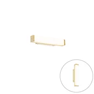 Lampy ścienne - QAZQA Kinkiet łazienkowy mosiężny 32 cm z diodą LED IP44 - Cascada - miniaturka - grafika 1