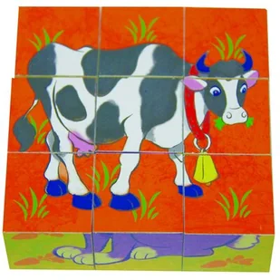 Brimarex Top Bright Drewniane klocki 9el Krówka 130873 - Klocki - miniaturka - grafika 1
