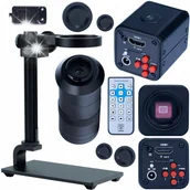 Mikroskopy i lupy - MIKROSKOP CYFROWY Z KAMERĄ PLATFORMĄ I OBIEKTYWEM ZESTAW 3W1 - miniaturka - grafika 1