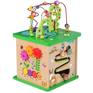 TOOKY TOY Kostka Edukacyjna Sorter Labirynt Przeplatanka Zwierzątka - Sortery dla dzieci - miniaturka - grafika 2