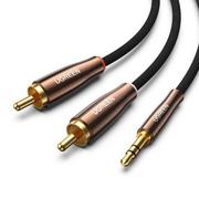 Kable - UGREEN Kabel Jack 3.5mm RCA Cinch x2 1m czarny 80845 80845 - miniaturka - grafika 1