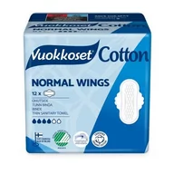 Podpaski - Vuokkoset COTTON, Podpaski ze Skrzydełkami Normal Sensitive, 12 szt. 6414100895758 - miniaturka - grafika 1