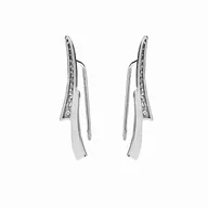 Kolczyki - Srebrne kolczyki nausznice z błyszczącymi cyrkoniami 925 - miniaturka - grafika 1