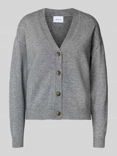 Kurtka z dzianiny z dekoltem w serek model ‘RIL’ - Swetry damskie Kurtka z dzianiny z dekoltem w serek model ‘RIL’ - Swetry damskie - miniaturka - grafika 1