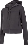 Bluzy damskie - Bluza damska z kapturem H4L22-BLD012 - antracyt XS - miniaturka - grafika 1