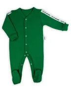 Pajacyki dla niemowląt - Niemowlęcy pajac bawełniany zielony Nicol,r.56 - miniaturka - grafika 1