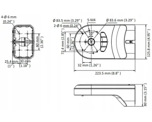 Uchwyt ścienny dla kamer kopułowych Hikvision DS-1294ZJ-PT Hikvision - Akcesoria do monitoringu - miniaturka - grafika 2