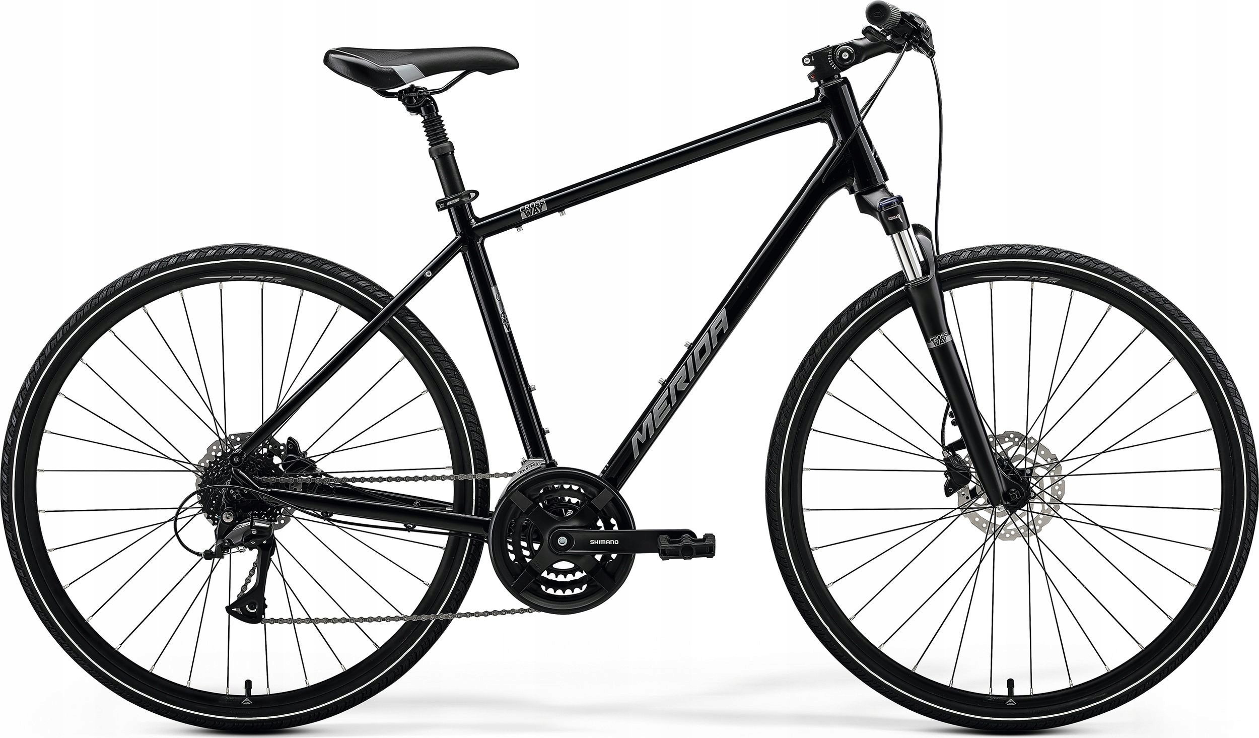Merida Dviratis Merida Crossway 20 III1 blacksilver-55 cm / L Dydis: 55 cm / L