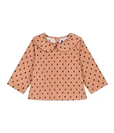 Bluzki damskie - Petit Bateau A08ah bluzka dziecięca z długim rękawem (1 opakowanie), różowy Sienna/wielokolorowy, 3 miesięcy - miniaturka - grafika 1