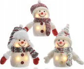 Ozdoby bożonarodzeniowe - Figurka Świąteczna Led Bałwan 15 Cm - miniaturka - grafika 1