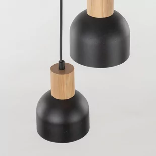 Czarno-drewniana lampa wisząca do kuchni TK 4895 z serii CAIRO - Lampy sufitowe - miniaturka - grafika 4