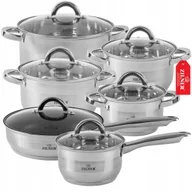 Zestawy garnków i patelni - KOMPLET GARNKÓW INDUKCJA GAZ PATELNIA RONDELEK STAL NIERDZEWNA ZILNER - miniaturka - grafika 1